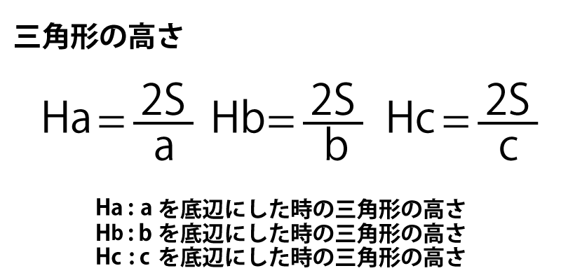 三角形の高さを求める